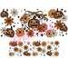 40oz Tumbler Wrap - Ink Transfers (UVDTF) - Floral Pumpkin | UVDTF from The Glitter Guy