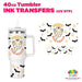 40oz Tumbler Wrap - Ink Transfers (UVDTF) - Hippie Halloween | UVDTF from The Glitter Guy