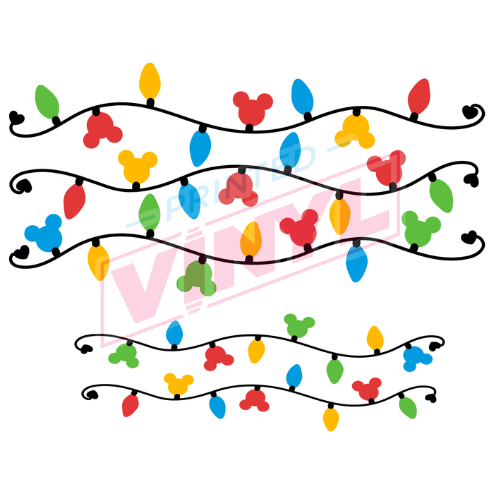 40oz Tumbler Wrap - Ink Transfers (UVDTF) - Mouse Lights | UVDTF from The Glitter Guy