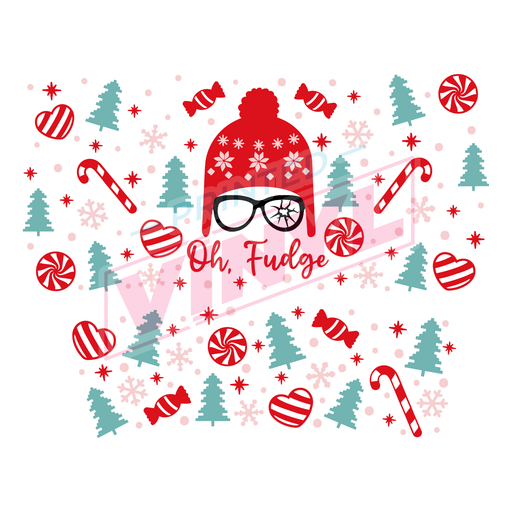 40oz Tumbler Wrap - Ink Transfers (UVDTF) - Oh Fudge | UVDTF from The Glitter Guy