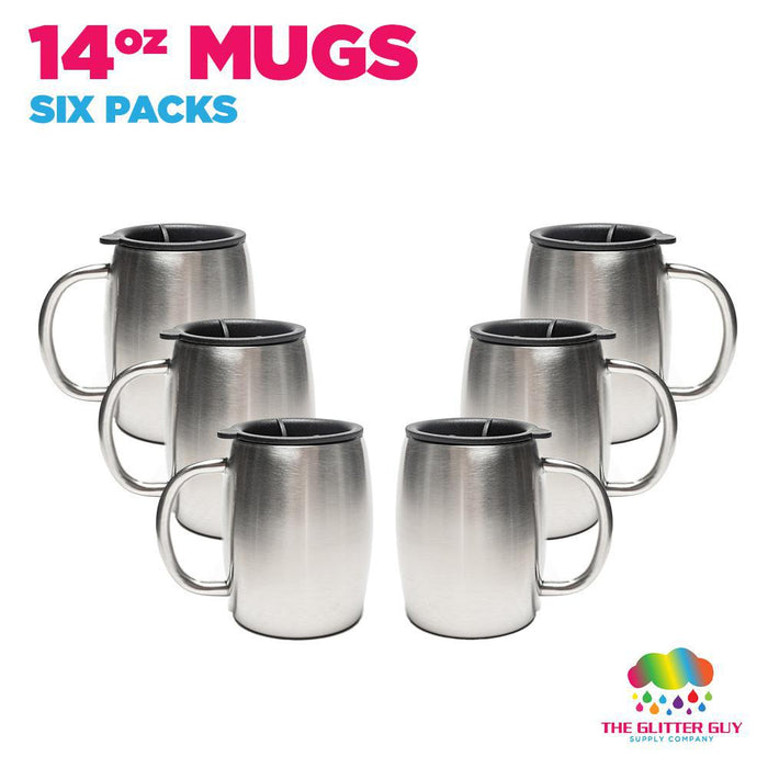 14 Oz Mugs Stainless Steel Tumbler Six Pack