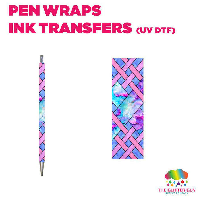 Basket Weave |Pen Wrap -  Ink Transfers (UVDTF)