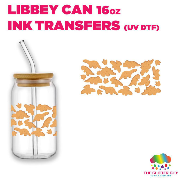 Libbey Can Wrap 16oz - Ink Transfers | Dino Nugs