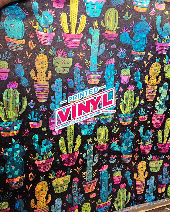 Printed Vinyl - Vibrant Cacti