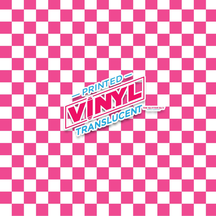 Printed Vinyl - Pink Checkered