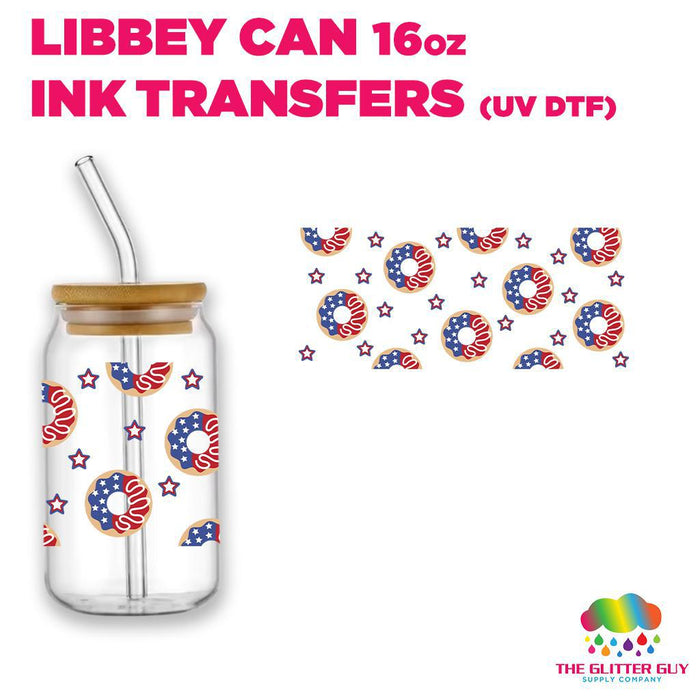 Libbey Can Wrap 16oz -  Ink Transfers | Merica Donuts