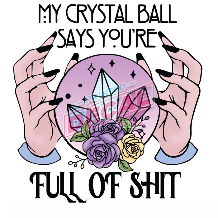 Printed Decal - My Crystal Ball Says Youre Full Of S***