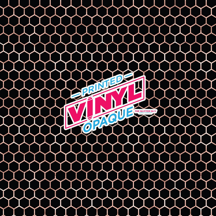Printed Vinyl - Pink Honeycomb