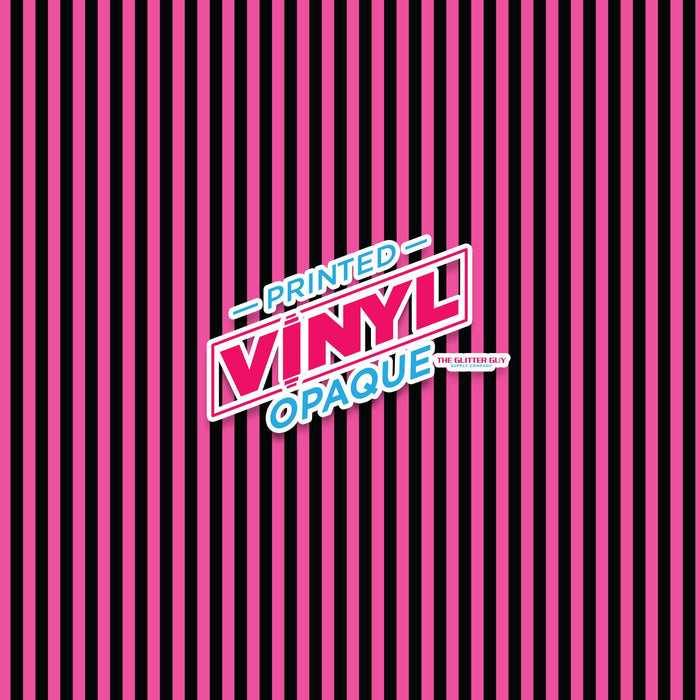 Printed Vinyl - Pink N Black Stripes