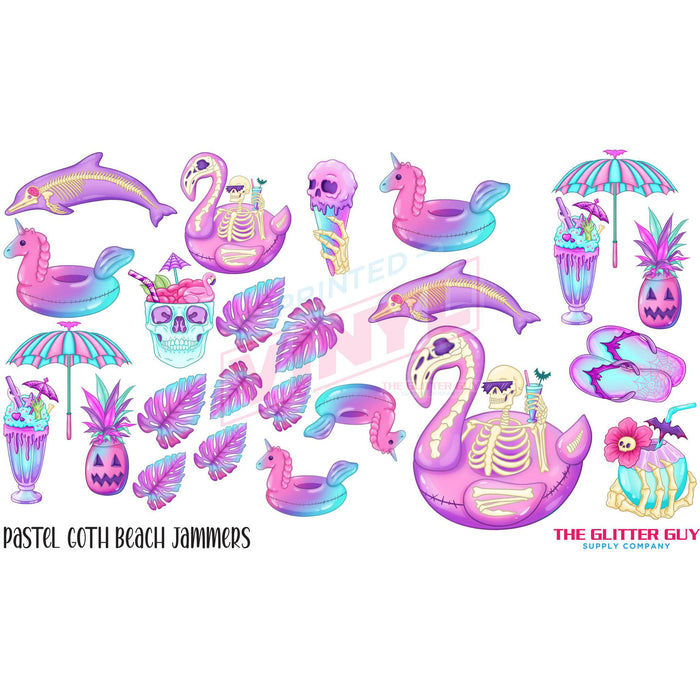 Pastel Goth Beach Jammers Pt. 1 - Premade Gang Sheet