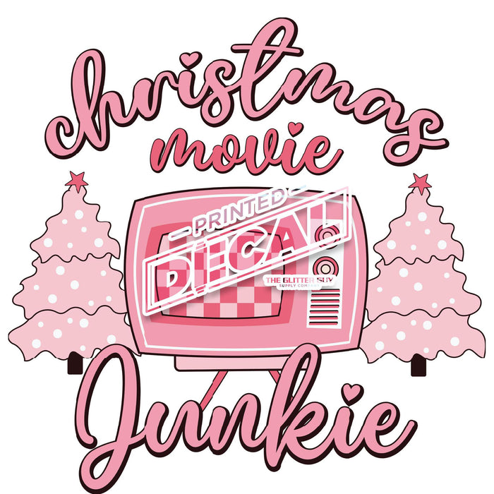 Printed Decal - Pink Christmas Junkie