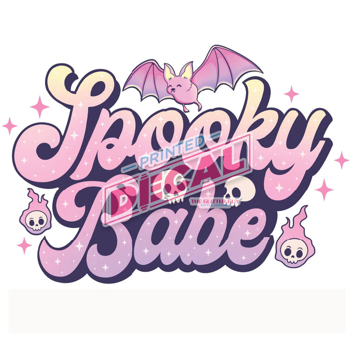 Printed Decal - Spooky Babe Pink