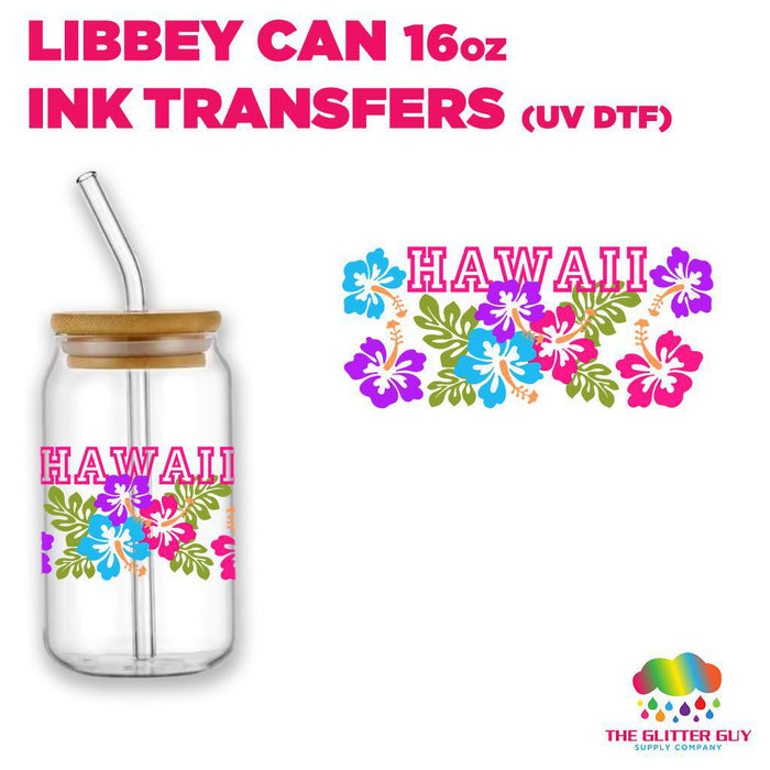 Libbey Can Wrap 16oz - Ink Transfers | Hawaii