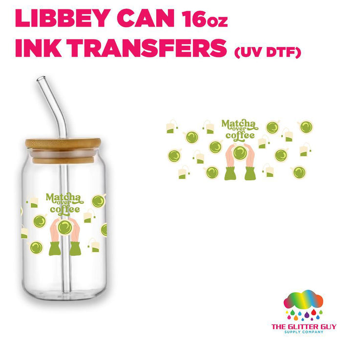 Libbey Can Wrap 16oz -  Ink Transfers | Matcha Over Coffee
