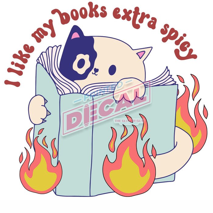 Printed Decal - Extra Spicy Books