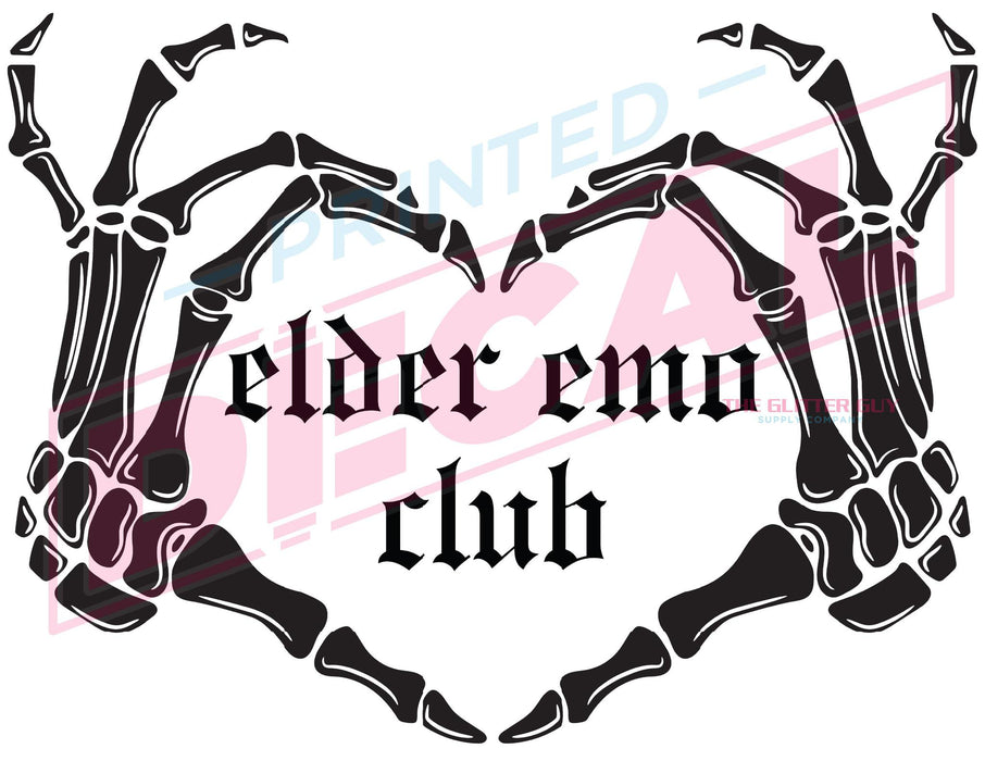 Printed Decal - Elder Emo Club Heart Hands