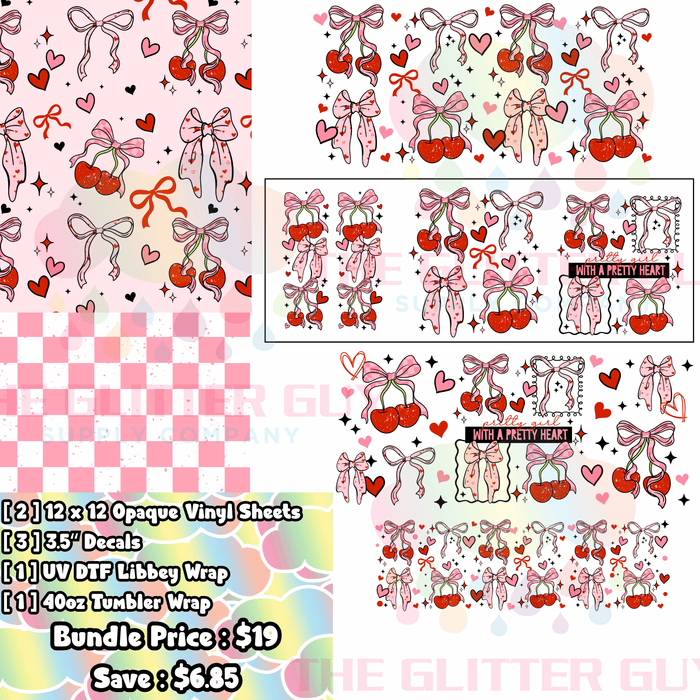 Cherry Bows - Printed Vinyl Bundle