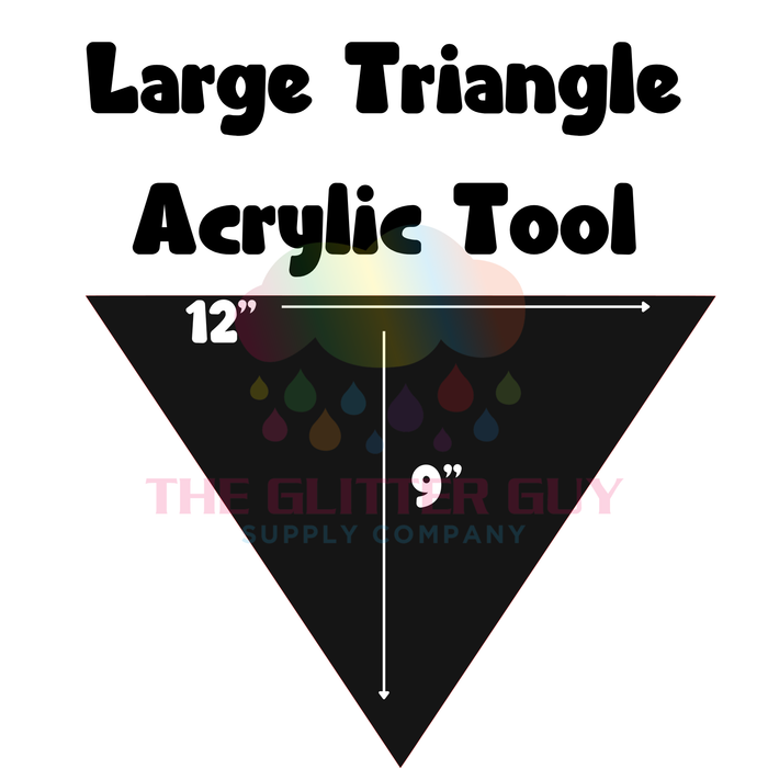 Triangle Vinyl Cutting Template – 12” x 9” – Acrylic Vinyl Cutter Tool for Tumblers & Craft Projects