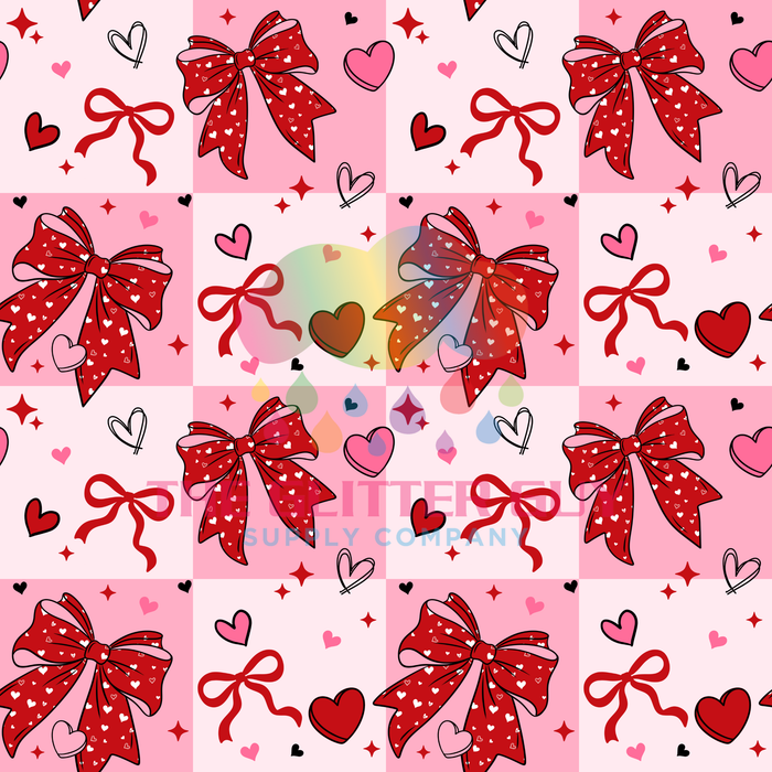 Printed Vinyl - Love Bows