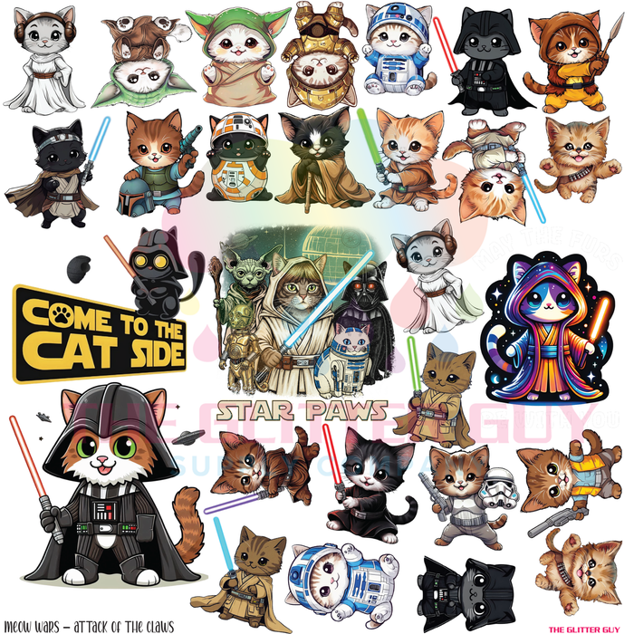 Meow Wars - Attack Of The Claw - Premade Gang Sheet