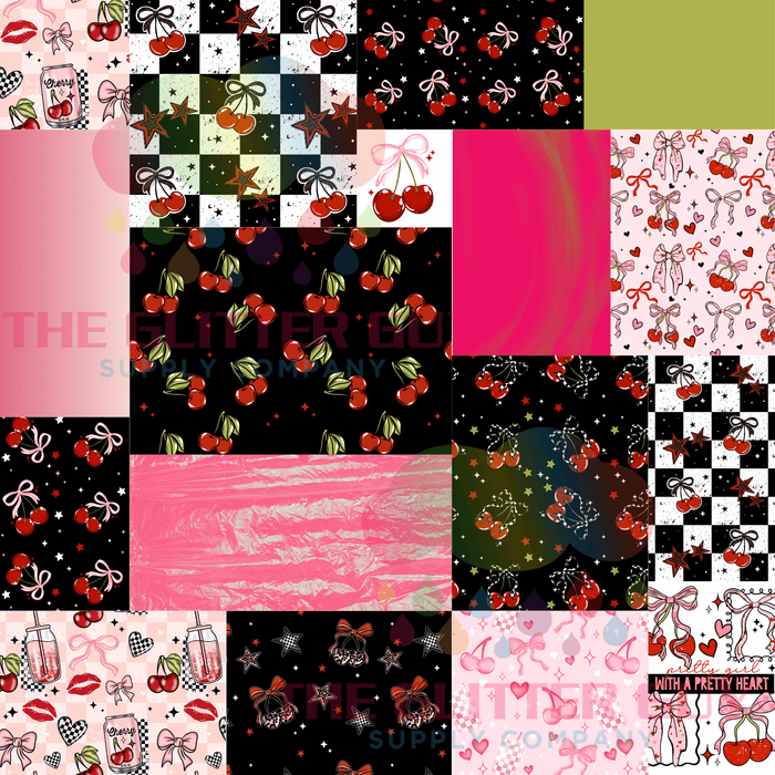 Printed Vinyl Patchwork - Cherries