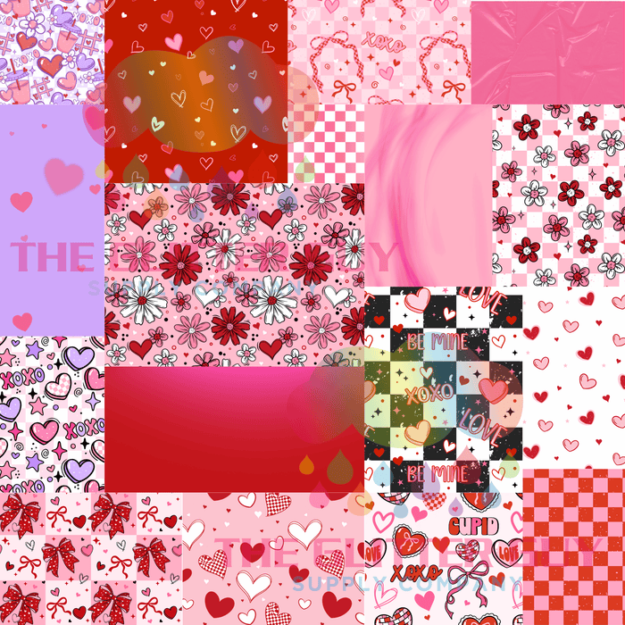 Printed Vinyl Patchwork - Love