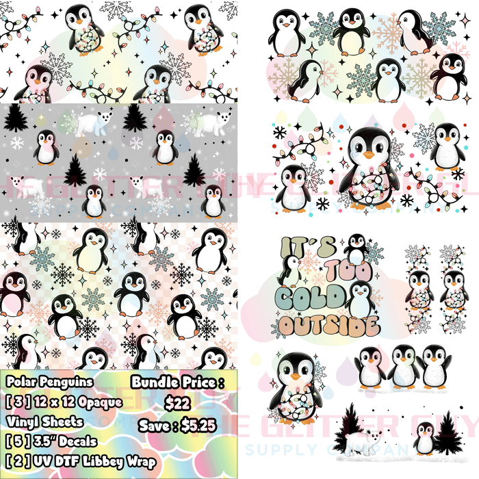 Polar Penguins - Printed Vinyl Bundle