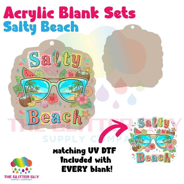 Acrylic Blank & Keychain Kit - Salty Beach