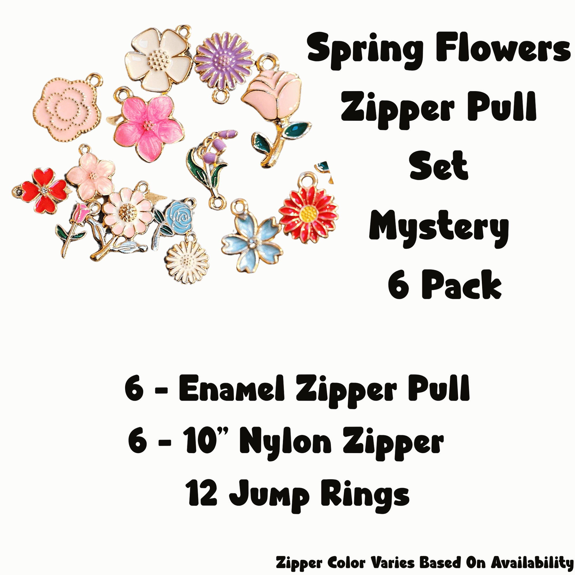 Zipper Pull Nylon Zipper Set - Spring Flowers Mystery Six Pack — The ...