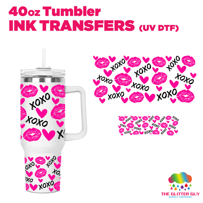 XOXO | 40oz Tumbler Wrap - Ink Transfers