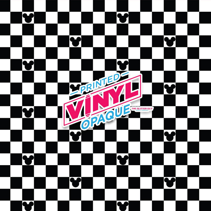 Printed Vinyl - Checkered Mouse