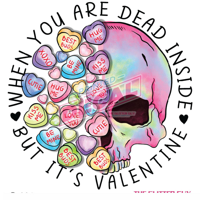 Printed Decal - Dead Inside Hearts