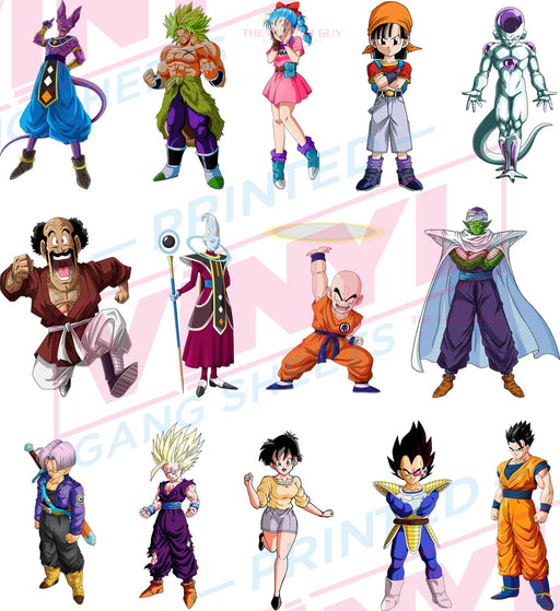 Anime - DBZ | Premade Gang Sheet | Gang Sheet from The Glitter Guy