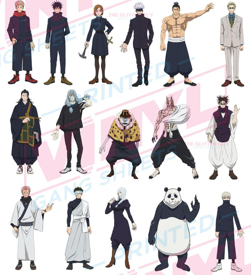 Anime - JJK | Premade Gang Sheet | Gang Sheet from The Glitter Guy