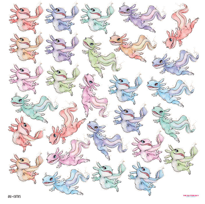 Axo Cuties - Premade Gang Sheet | Gang Sheet from The Glitter Guy