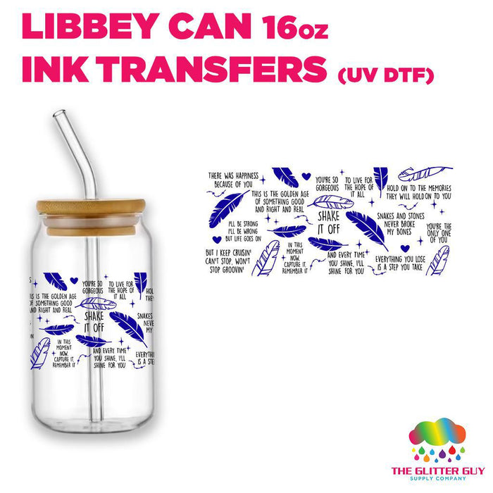 Libbey Can Wrap 16oz -  Ink Transfers | Swiftie Reminders