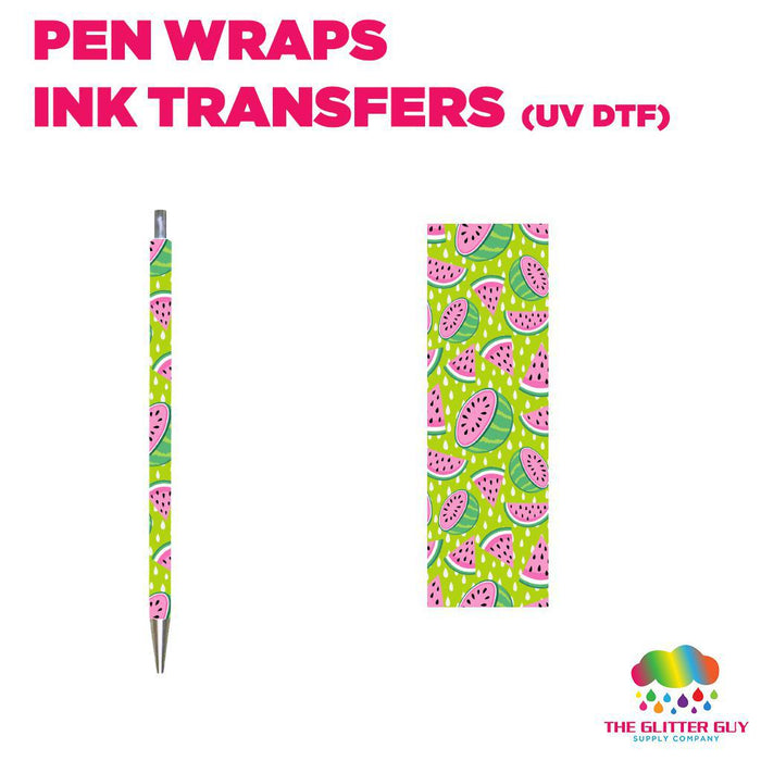 Watermelons - Green |Pen Wrap -  Ink Transfers (UVDTF)