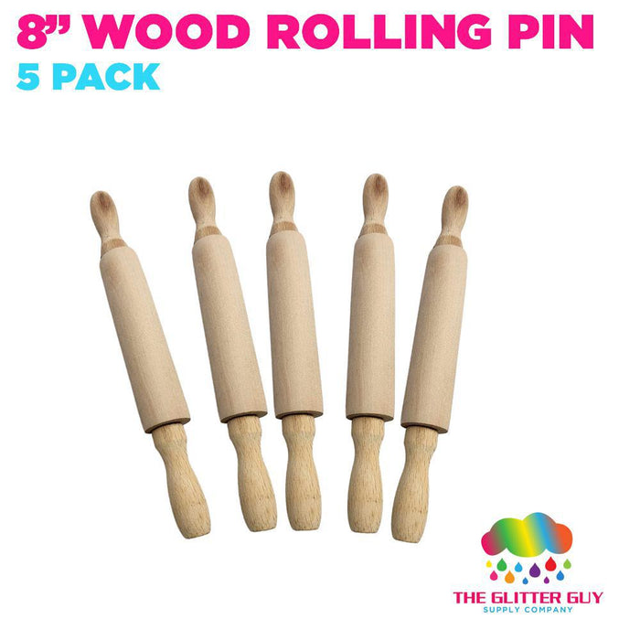 8" Wood Rolling Pin - 5 Pack