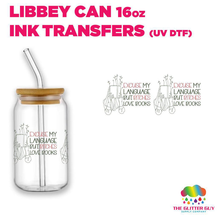 Libbey Can Wrap 16oz -  Ink Transfers | Love Books