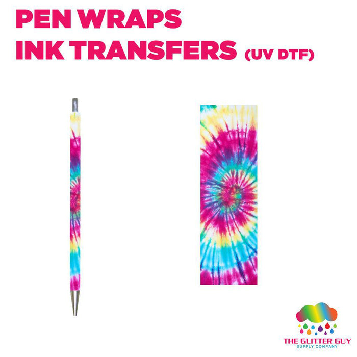 Acid Wash Tie Dye |Pen Wrap -  Ink Transfers (UVDTF)