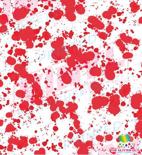 Blood Splatter | 10" x 10" Ink Transfer Sheet | UVDTF from The Glitter Guy