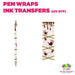 Bloody Prints |Pen Wrap - Ink Transfers (UVDTF) | UVDTF from The Glitter Guy