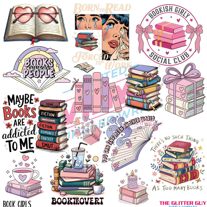 Book Girls - Premade Gang Sheet | Gang Sheet from The Glitter Guy