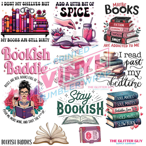 Bookish Baddie - Premade Gang Sheet | Gang Sheet from The Glitter Guy
