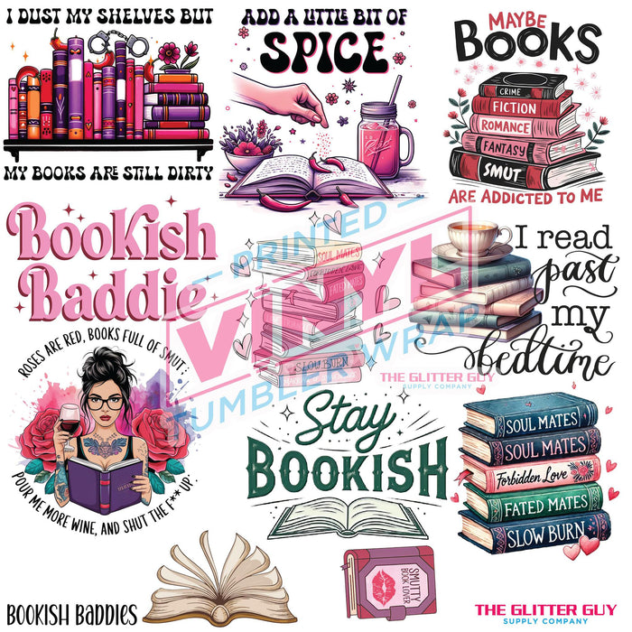 Bookish Baddie - Premade Gang Sheet | Gang Sheet from The Glitter Guy