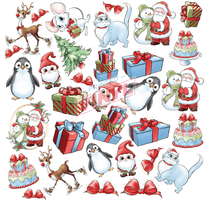 Christmas Cutie Pals - Premade Gang Sheet | Gang Sheet from The Glitter Guy