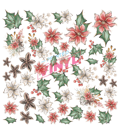 Christmas Flowers - Premade Gang Sheet | Gang Sheet from The Glitter Guy