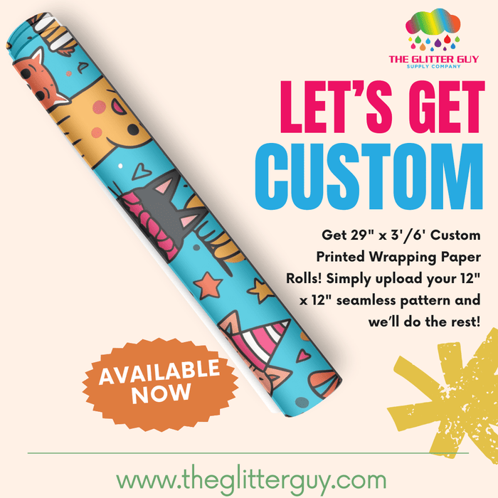 Custom Wrapping Paper | Printed Vinyl from The Glitter Guy