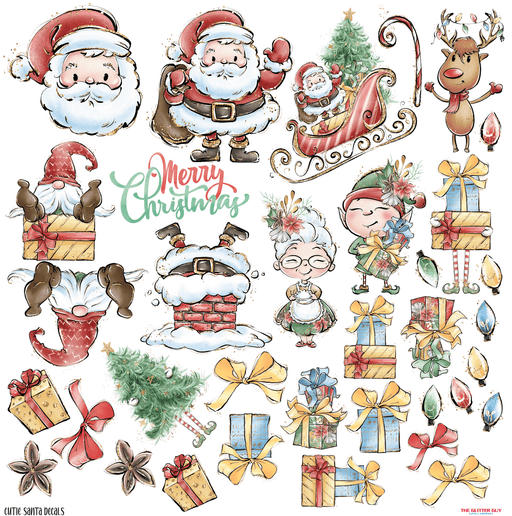 Cutie Santa - Premade Gang Sheet | Gang Sheet from The Glitter Guy
