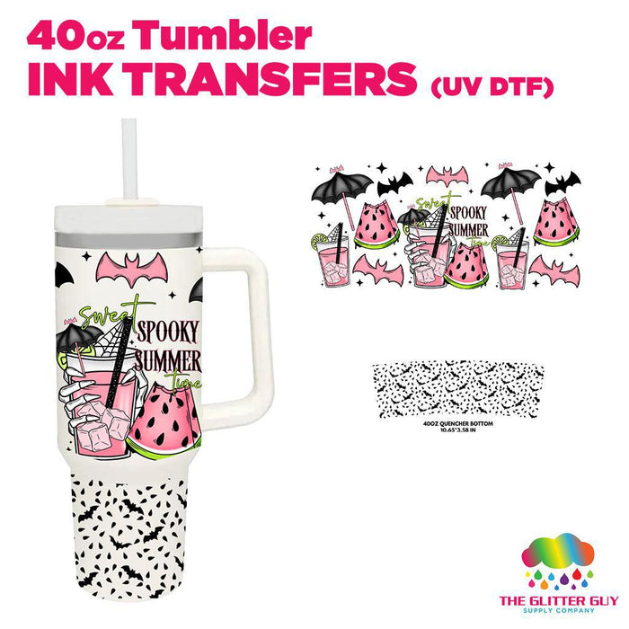 Spooky Summer | 40oz Tumbler Wrap - Ink Transfers